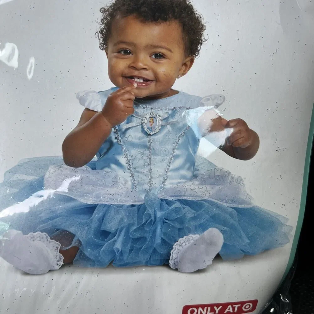 Disney Baby Princess Cinderella Halloween Costume Tutu Dress‎ Size 12-18M New!